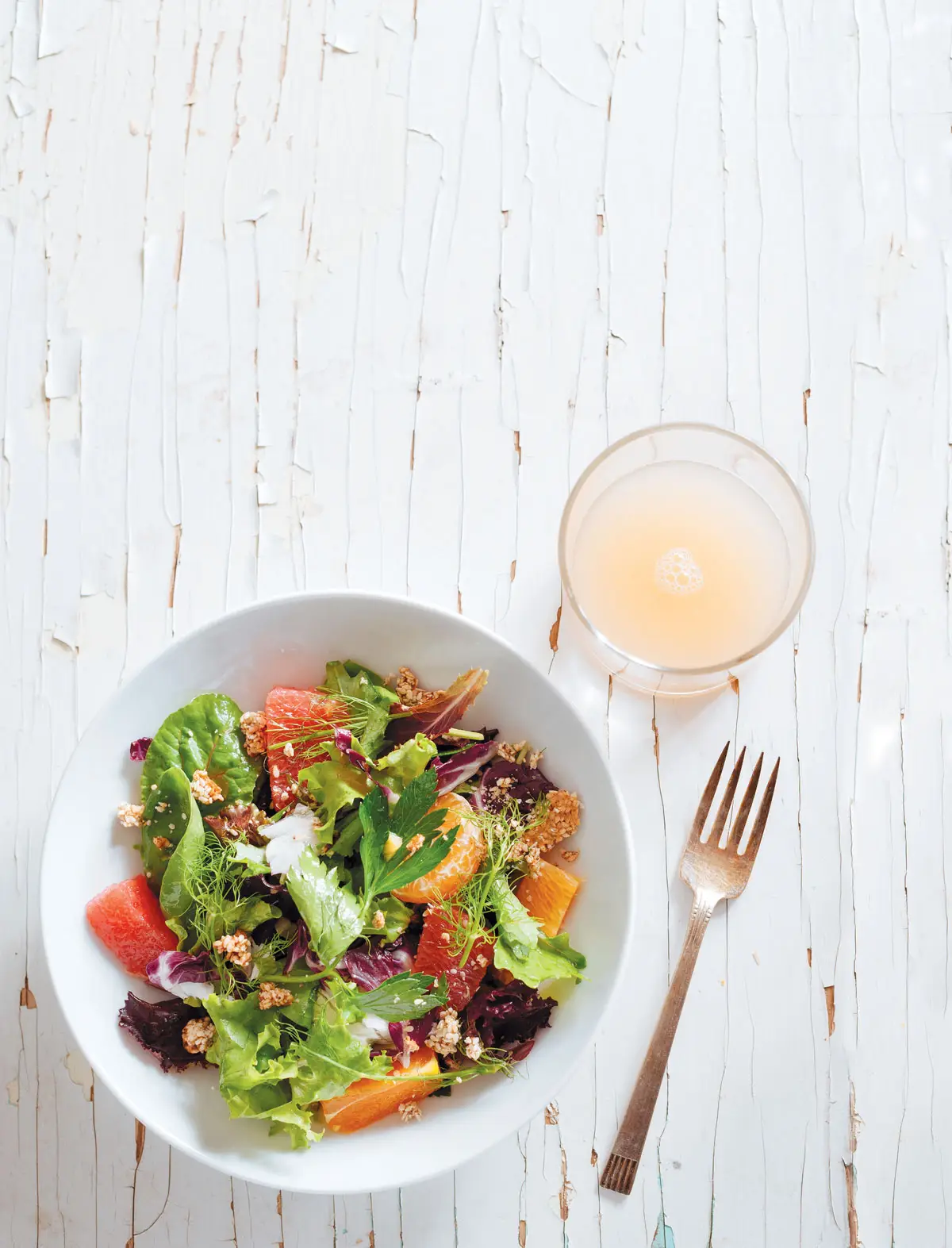 Winter Salad with Spiced Sesame Clusters