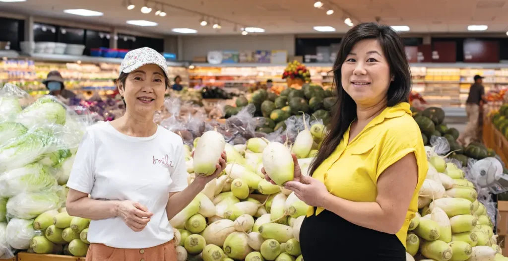 Korean radishes at Hankook Market