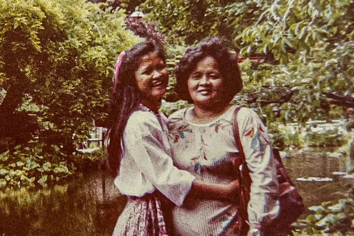 Channy and her mom, Em, at the Japanese Tea Gardens in SF. Their first vacation in the U.S.