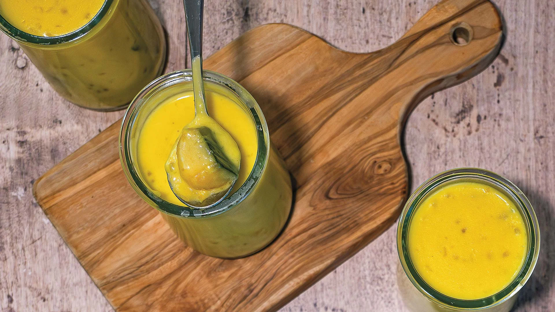 Lapov Ktis, Cambodian pumpkin in creamy tapioca. Recipe courtesy of Chef Channy Laux